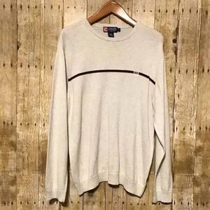 Chaps Mens Lightweight Cotton Sweater Size L‎ Beige Cream